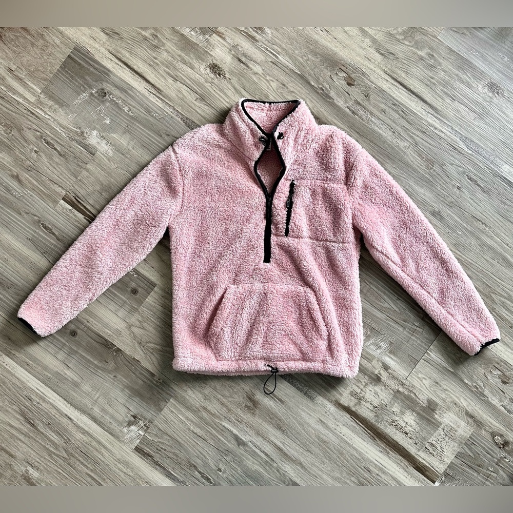 VS PINK Plush Half Zip Pullover